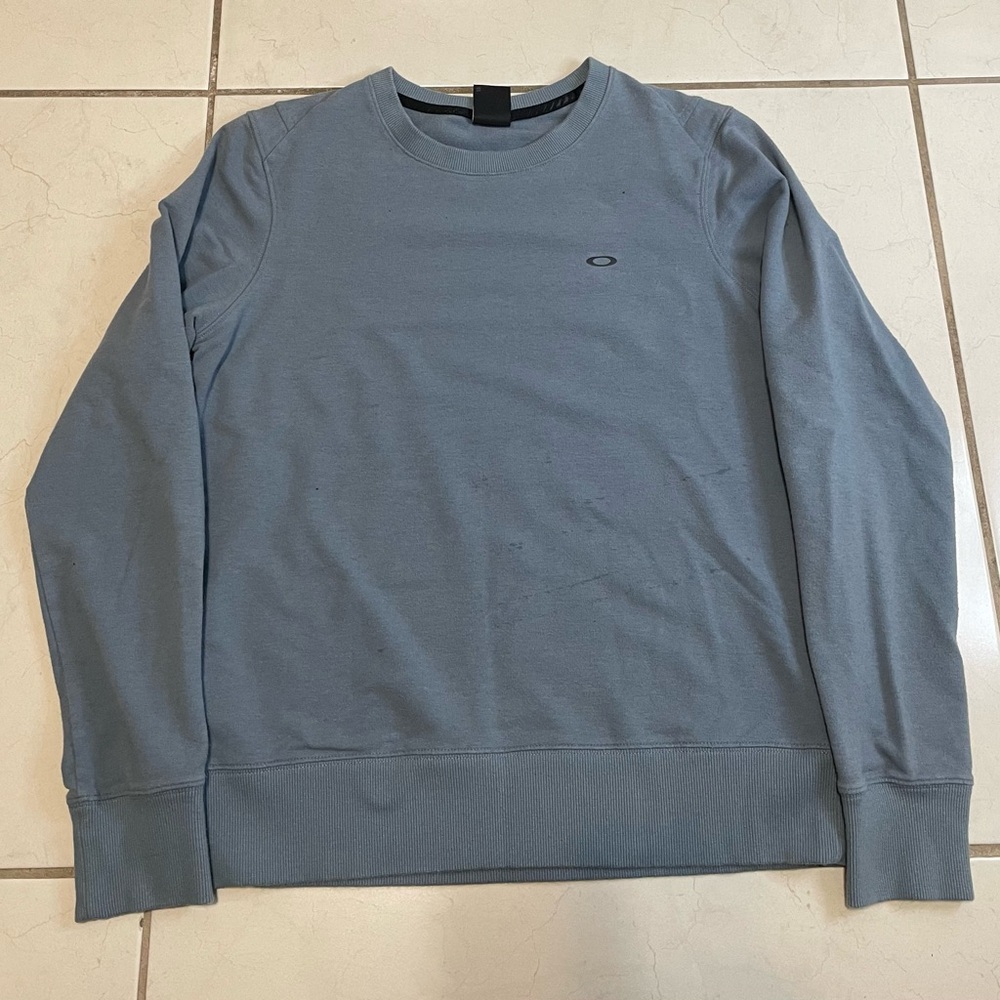 Oakley Sweater Mens Large Blue Crewneck Sweatshirt Sport